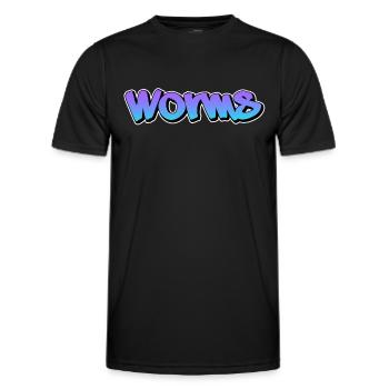 Worms - Men's Functional T-Shirt - black - Front - AI Model Male 178 dark (178cm)