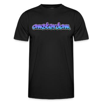 Amsterdam - T-shirt sport Homme - noir - Devant - AI Model Male 178 dark (178cm)