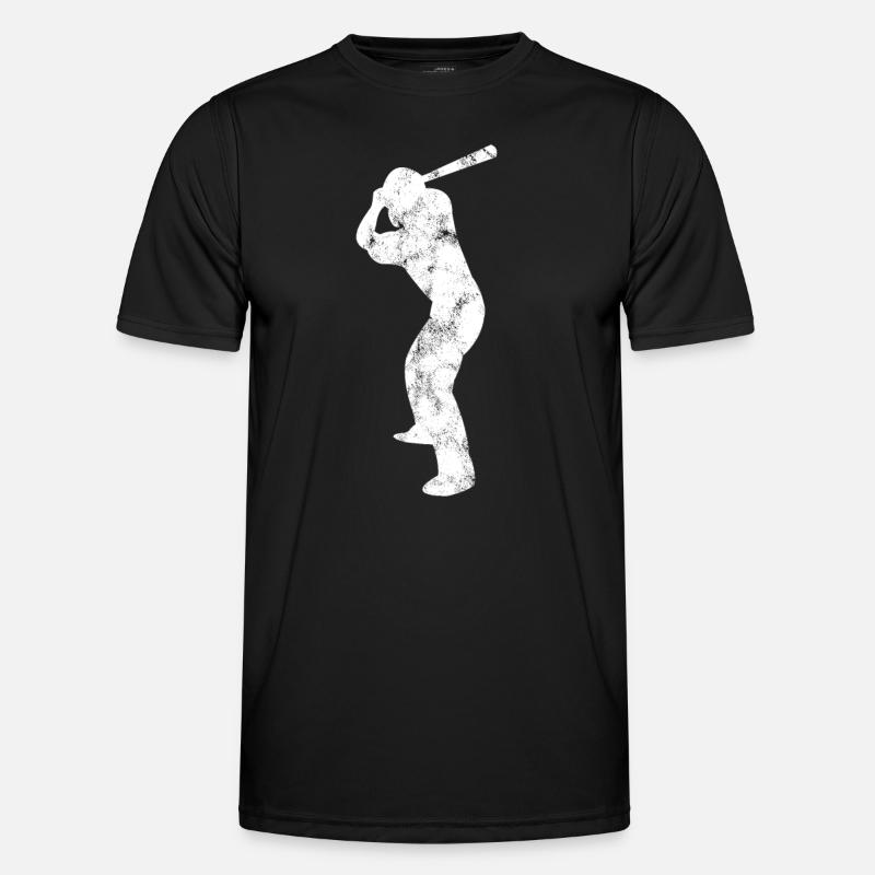 Baseball - Männer Funktions-T-Shirt - Schwarz