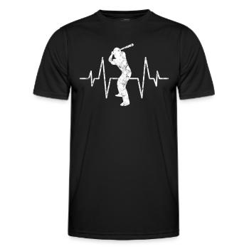 Battement de cœur de baseball - T-shirt sport Homme - noir - Devant - AI Model Male 178 dark (178cm)