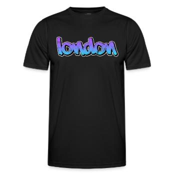 London - Men's Functional T-Shirt - black - Front - AI Model Male 178 dark (178cm)