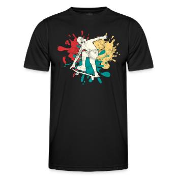 Skater - Men's Functional T-Shirt - black - Front - AI Model Male 178 dark (178cm)
