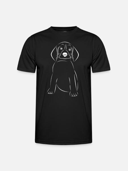 cute dog pet - Men's Functional T-Shirt - black