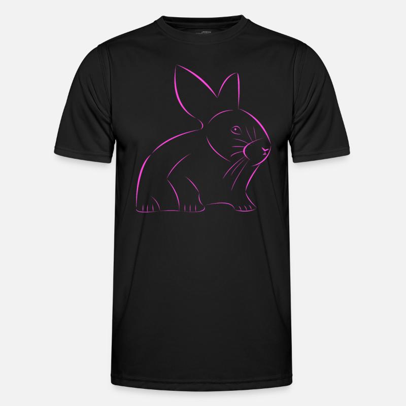 Rabbit drawn - Men's Functional T-Shirt - black