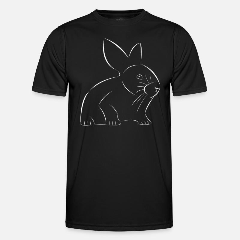 Rabbit drawn - Men's Functional T-Shirt - black