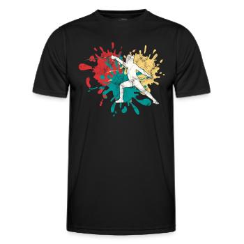 Fencing - Men's Functional T-Shirt - black - Front - AI Model Male 178 dark (178cm)