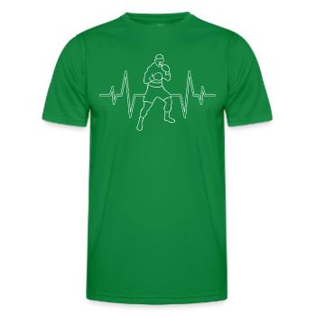 Battement de cœur de boxe - T-shirt sport Homme - vert - Devant - AI Model Male 178 dark (178cm)