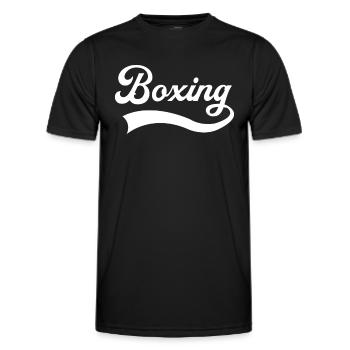 Lettrage des boîtes - T-shirt sport Homme - noir - Devant - AI Model Male 178 dark (178cm)