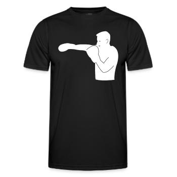 Silhouette de boxeur - T-shirt sport Homme - noir - Devant - AI Model Male 178 dark (178cm)