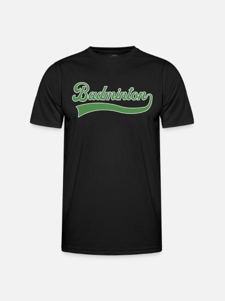 Lettrage de badminton - T-shirt sport Homme - noir