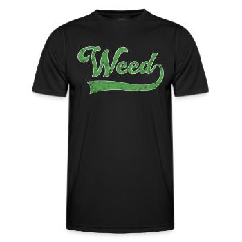 Lettrage des mauvaises herbes - T-shirt sport Homme - noir - Devant - AI Model Male 178 dark (178cm)