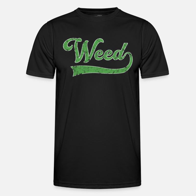 Weed Schriftzug Männer Funktions-T-Shirt