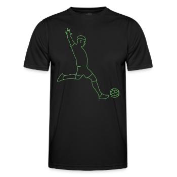Fußball Fußballer - Männer Funktions-T-Shirt - Schwarz - Vorne - AI Model Male 178 dark (178cm)