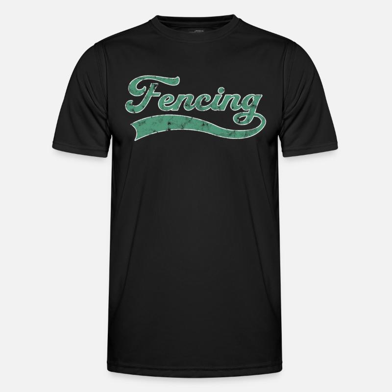 Fechten Schriftzug - Männer Funktions-T-Shirt - Schwarz
