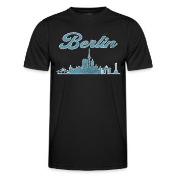 Berlin Stadt Skyline - Männer Funktions-T-Shirt - Schwarz - Vorne - AI Model Male 178 dark (178cm)