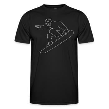 Snowboarding Snowboarder - T-shirt sport Homme - noir - Devant - AI Model Male 178 dark (178cm)