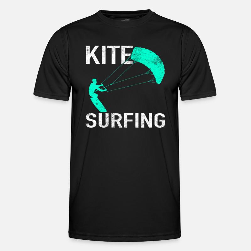 kite surfing - Männer Funktions-T-Shirt - Schwarz