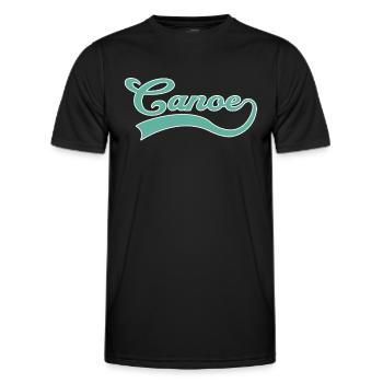 Canoe Canoeing lettering - Men's Functional T-Shirt - black - Front - AI Model Male 178 dark (178cm)