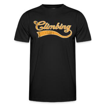 Klettern Schriftzug - Männer Funktions-T-Shirt - Schwarz - Vorne - AI Model Male 178 dark (178cm)