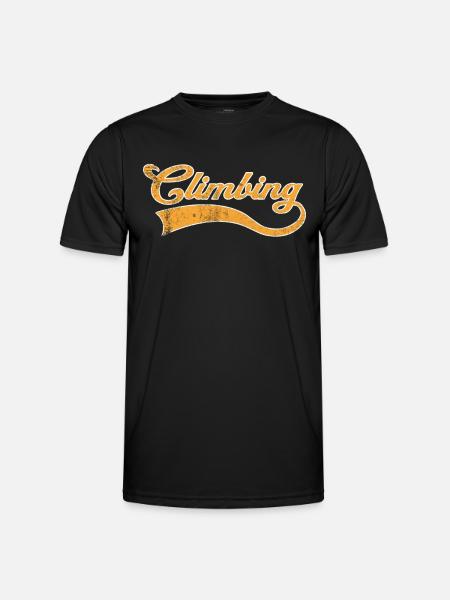 Climbing lettering - Men's Functional T-Shirt - black