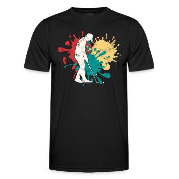 Joggen Silhouette - Männer Funktions-T-Shirt - Schwarz - Vorne - AI Model Male 178 dark (178cm)