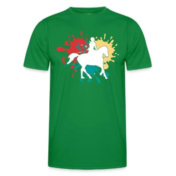 Équitation - T-shirt sport Homme - vert - Devant - AI Model Male 178 dark (178cm)