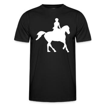 Équitation - T-shirt sport Homme - noir - Devant - AI Model Male 178 dark (178cm)