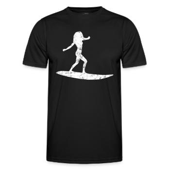 Silhouette de snowboard - T-shirt sport Homme - noir - Devant - AI Model Male 178 dark (178cm)