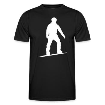 Snowboarding Silhouette - Men's Functional T-Shirt - black - Front - AI Model Male 178 dark (178cm)