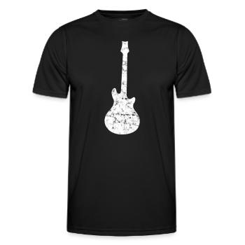 Rock Guitar Silhouette - Men's Functional T-Shirt - black - Front - AI Model Male 178 dark (178cm)