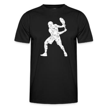Tennis Silhouette - Men's Functional T-Shirt - black - Front - AI Model Male 178 dark (178cm)