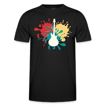Rock Guitar Silhouette - Men's Functional T-Shirt - black - Front - AI Model Male 178 dark (178cm)