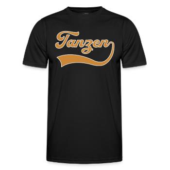 Tanzen Schriftzug - Männer Funktions-T-Shirt - Schwarz - Vorne - AI Model Male 178 dark (178cm)