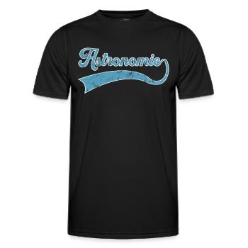 Astronomie Schriftzug - Männer Funktions-T-Shirt - Schwarz - Vorne - AI Model Male 178 dark (178cm)