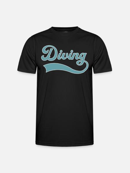 Lettrage de plongée - T-shirt sport Homme - noir