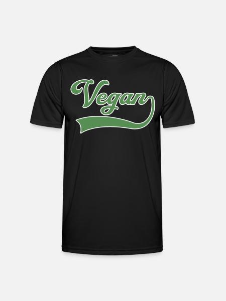 Vegan lettering - Men's Functional T-Shirt - black