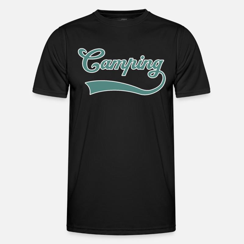 Camping lettering - Men's Functional T-Shirt - black