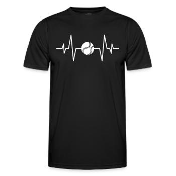 Battements de cœur de baseball - T-shirt sport Homme - noir - Devant - AI Model Male 178 dark (178cm)