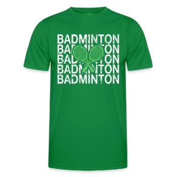 Badminton - Men's Functional T-Shirt - kelly green - Front - AI Model Male 178 dark (178cm)