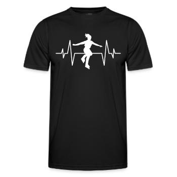Inline skaten Herzschlag - Männer Funktions-T-Shirt - Schwarz - Vorne - AI Model Male 178 dark (178cm)