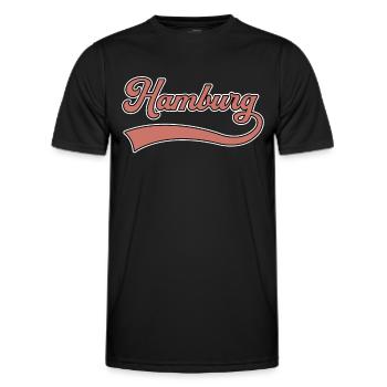 Lettrage de Hambourg - T-shirt sport Homme - noir - Devant - AI Model Male 178 dark (178cm)