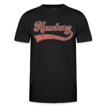 Lettrage de Hambourg - T-shirt sport Homme - noir - Devant - AI Model Male 178 dark (178cm)