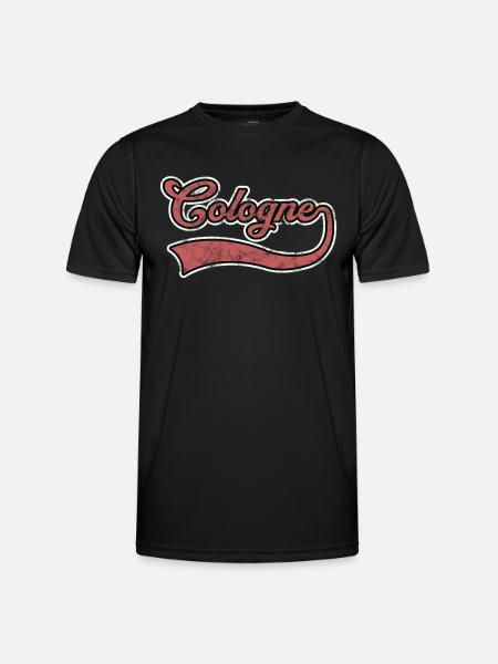 Köln Schriftzug - Männer Funktions-T-Shirt - Schwarz