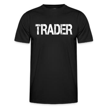 Trader Schriftzug - Männer Funktions-T-Shirt - Schwarz - Vorne - AI Model Male 178 dark (178cm)