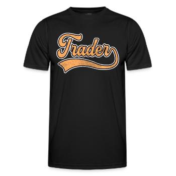 Trader Schriftzug - Männer Funktions-T-Shirt - Schwarz - Vorne - AI Model Male 178 dark (178cm)