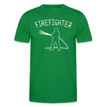 Firefighter - Men's Functional T-Shirt - kelly green - Front - AI Model Male 178 dark (178cm)