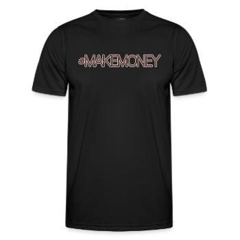 Citation de l’entrepreneur de l’argent - T-shirt sport Homme - noir - Devant - AI Model Male 178 dark (178cm)