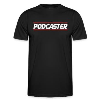 Podcaster Animateur de podcast - T-shirt sport Homme - noir - Devant - AI Model Male 178 dark (178cm)