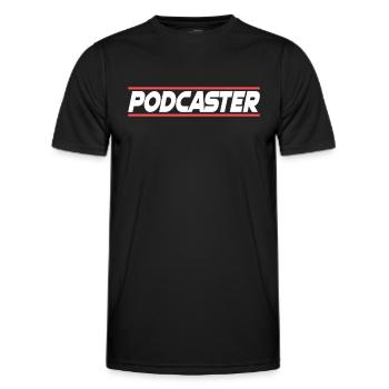 Podcaster Animateur de podcast - T-shirt sport Homme - noir - Devant - AI Model Male 178 dark (178cm)