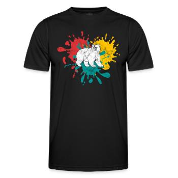 Bär - Männer Funktions-T-Shirt - Schwarz - Vorne - AI Model Male 178 dark (178cm)